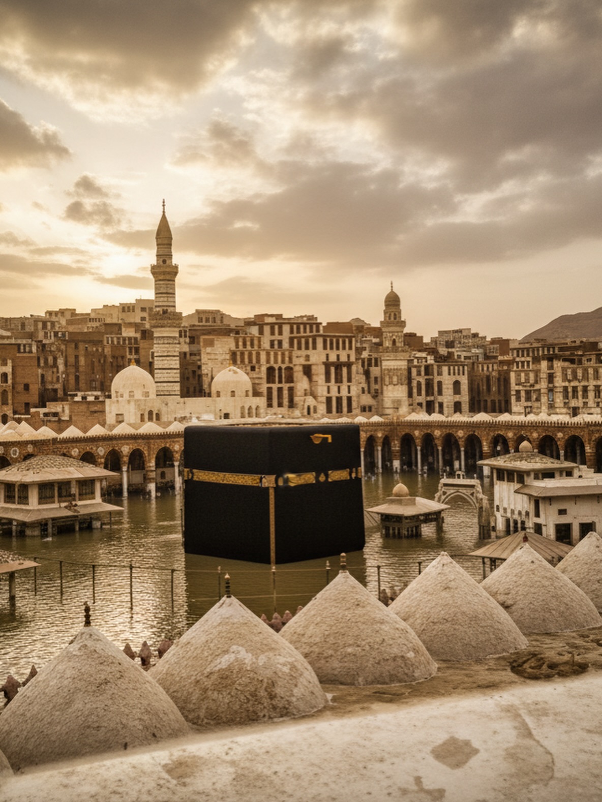 Bu fotoğraf Engin Uzun tarafından restore edip yüksek çözünürlüklü hale getirilmiştir. Kabe Fotografı